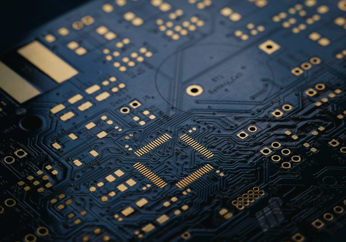 Traces and pads on a printed circuit board